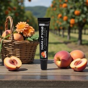 Beauty Treats Peach Fruit Sugar Lip Scrub Cruelty Free Moisturizing Exfoliation